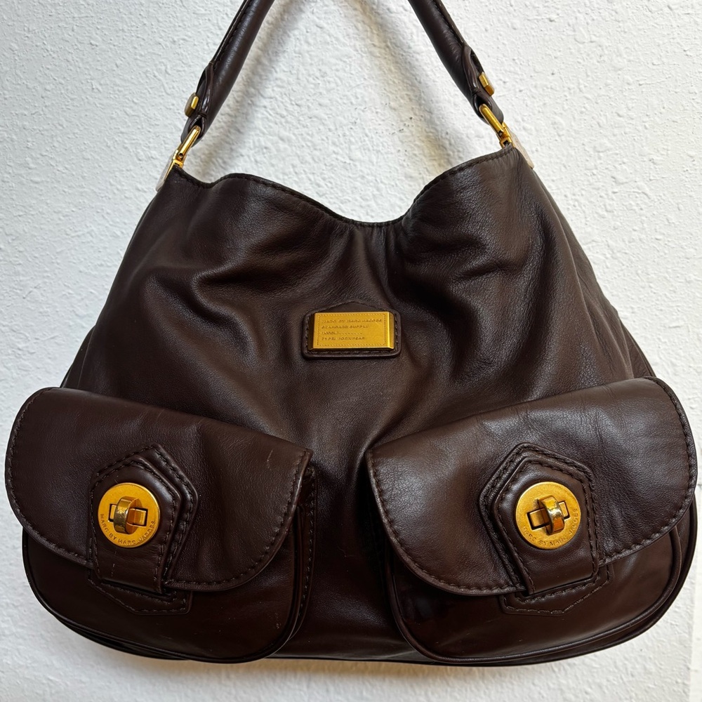 Y2K Marc by Marc Jacobs Chocolate Brown Standard Q Leather Hobo